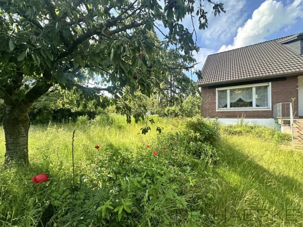 Garten seitlicher Blick